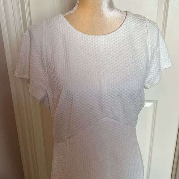 NWT Banana Republic DIAMOND JACQUARD FIT-AND-FLARE Dress (size 16) - Picture 10 of 11